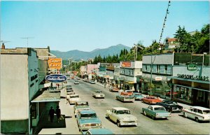 Prince Rupert BC Third Avenue 3rd Shop Easy Eatons Simpsons Sears Postcard F23