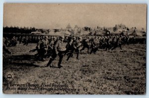 c1910's German Charge Fixed Bayonets American Lines France WWI Antique Postcard