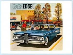 Car Advertising 1959 EDSEL CORSAIR Automobile Repro 5x6½ Postcard