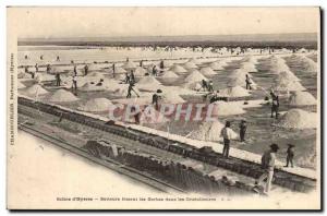 Old Postcard Folklore Salt Marshes Salins d & # 39Hyeres Drummers making shea...