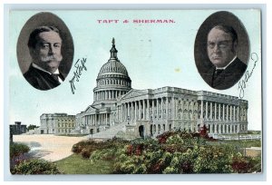 1908 Taft & Sherman Political Advertising Syracuse New York NY Antique Postcard