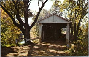 postcard Covered Bridge, Austinburg Township - Ashtabula County Ohio