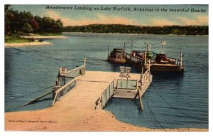 Postcard PIER SCENE Lake Norfork Arkansas AR AU8081