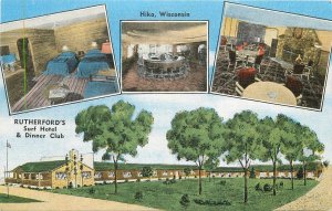 Postcard Wisconsin Rutheford's Surf Hotel dinner club Kropp 23-7867