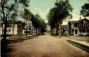 Vtg Meriden Connecticut CT Elm Street View Dirt Road Homes 1910s Postcard