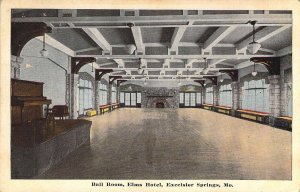 1915, Ball Room, Elms Hotel, Excelsior Springs, MO, Message,  Old Postcard