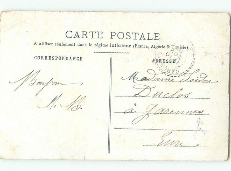 foreign 1905 Postcard EUROPEAN WOMAN LOOKS AT FLOWERING TREE AC2594