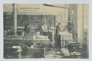 France Occupational Dying Workshop Manufacturers of Gobelins Postcard T12