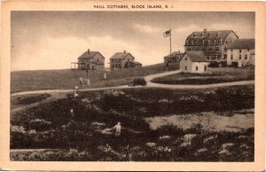 Postcard RI Block Island Vaill Cottages