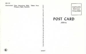 US Niagara Falls, New York. Illuminated Horseshoe Falls, Canada