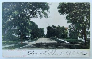 VINTAGE 1906 POSTCARD BLUFF STREET BELOIT WISCONSIN