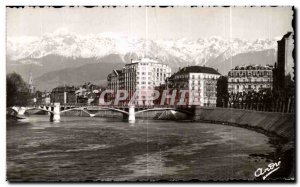 Old Postcard Grenoble Bridge Door of France and the Alps