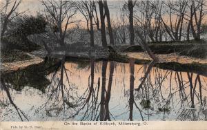 E15/ Millersburg Ohio Postcard 1909 Holmes County Banks of Killbuck River 3