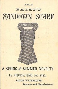 New York NY. 1882 Rufus Waterhouse Sandown Scarf Clothing Boy Candy Tradecard
