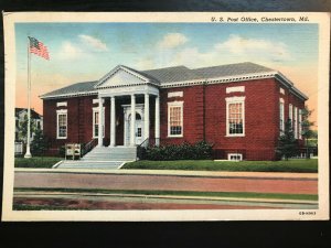 Vintage Postcard 1942 U.S. Post Office Chestertown Maryland
