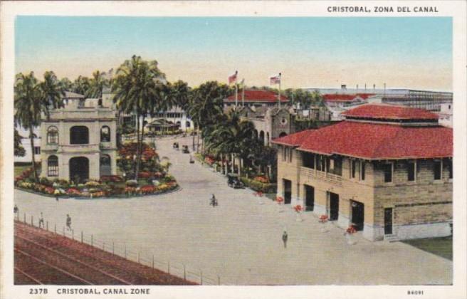 Panama Canal Zone Street Scene Cristobal