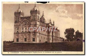 Old Postcard Carthage Primatial Basilica St Cyprien and St. Louis Tunisia