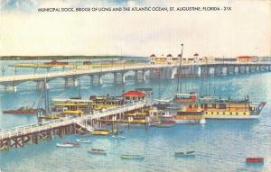 B23783 Municipal Dock Bridge of Lions Atlantic Ocean St Augustine Florida usa