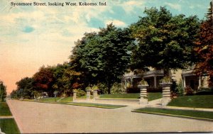 Indiana Kokomo Sycamore Street Looking West 1913