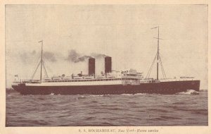 S.S. Rochambeau, New York-Havre Service, French Line, 1930