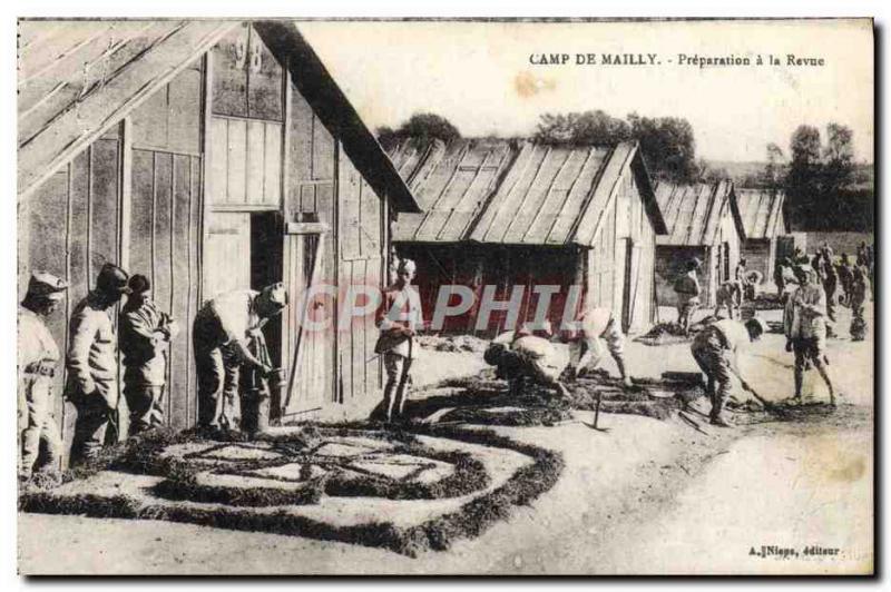 Old Postcard Camp De Mailly Preparation To The Army Review