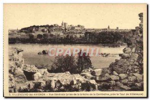 Old Postcard Villeneuve Avignon General view (taking the breach of comtadine ...