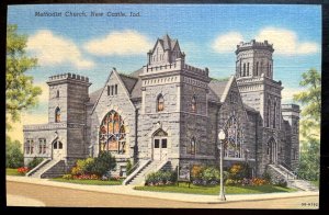 Vintage Postcard 1940 First United Methodist Church, New Castle, Indiana (IN)