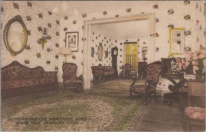 Postcard Victorian Parlors Montowese House Indian Neck Branford CT