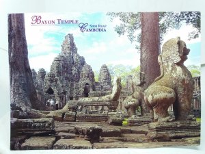 Bayon Temple Siem Reap Cambodia Vintage Postcard