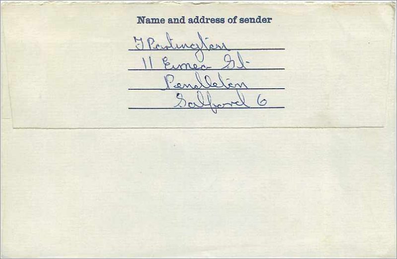 Entier Postal Stationery 4d Salford 1969