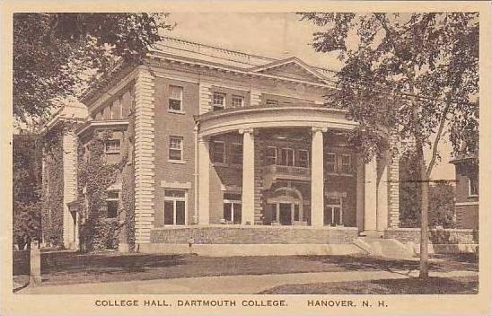 New Hampshire Hanover College Hall Dartmouth College Albertype