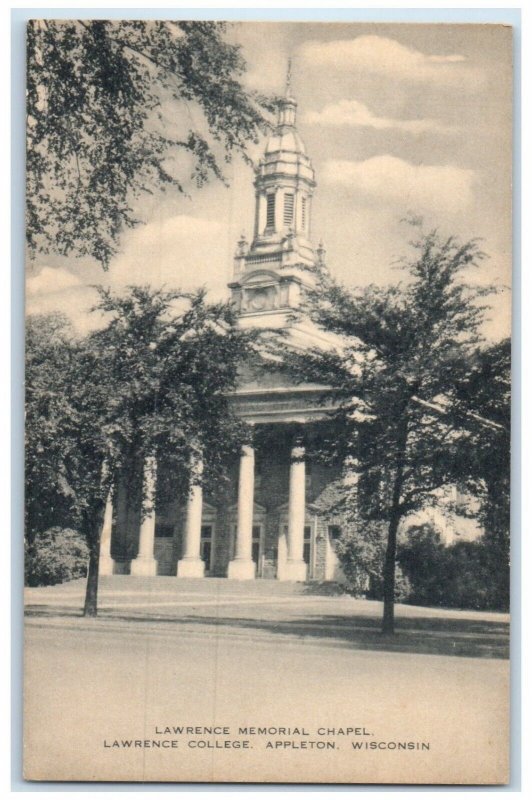 c1940 Lawrence Memorial Chapel Lawrence College Appleton Wisconsin WI Postcard