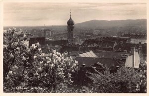 A239 Austria Graz View from Schlossberg RPPC vintage postcard