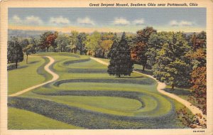 Great Serpent Mound near Portsmouth - Portsmouth, Ohio OH Postcard