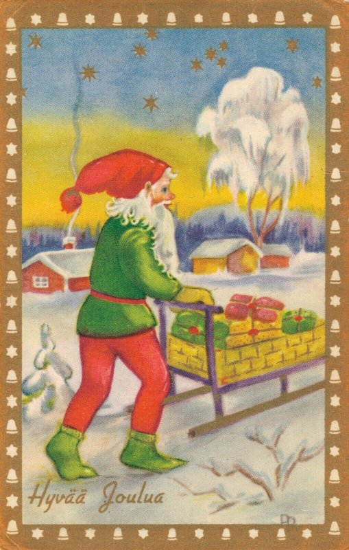 Merry Christmas Vintage Santa Claus Vintage Postcard Santa´s Helper 03.09