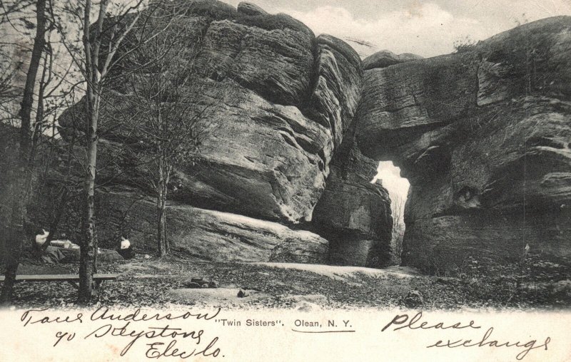 Vintage Postcard 1906 Twin Sisters Olean New York Rochester News Company NY