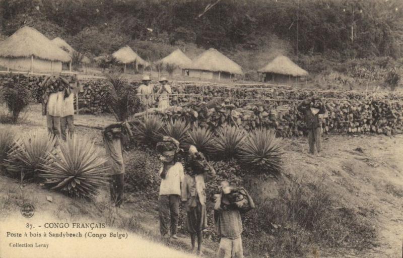 CPA Francais Congo Afrique - Poste á bois á Sandybeach (86550)