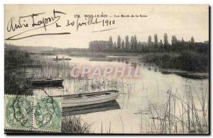 Bois le Roi Old Postcard The Banks of the Seine