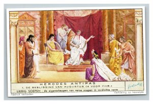 Vintage Liebig Trade Card Dutch 3 of Herod Antipas Ruler of Galilee & Perea Set