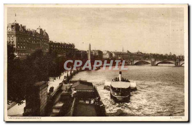 Old Postcard Great Britain london London Victoria Embankment