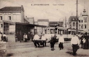 Belgium Streetcar Trolley c 1911 Posted Blankenberghe Edition V G Gare Vicinale