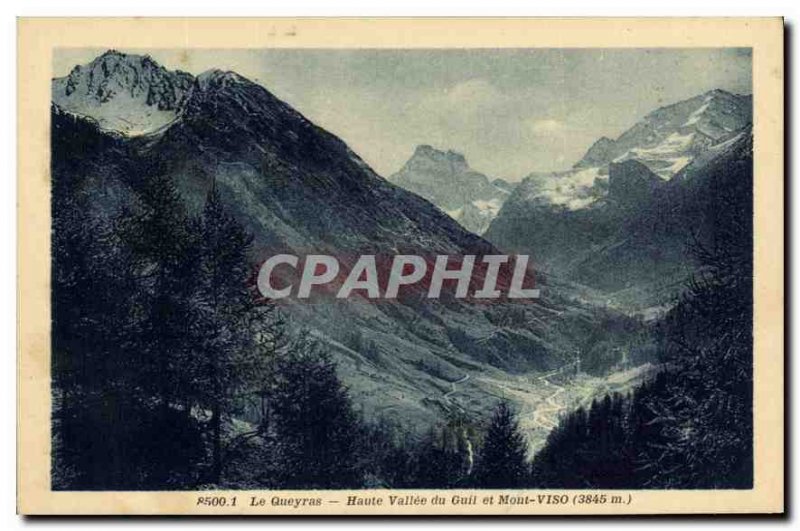 Old Postcard Queyras High Guil Valley and Mont Viso