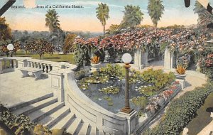 Beautiful Gardens of a California Home Misc California Postcard