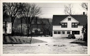 Flood Scene - Publ in Cherry Plain New York NY Real Photo Postcard