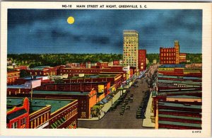 Postcard SHOPS SCENE Greenville South Carolina SC AK6149