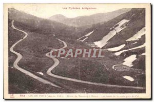 Old Postcard The Ariege Pyrenees Col du Port Route Tarascon Massif laces of t...