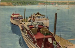 Tuna Boats At Boothbay Harbor Maine Linen Curteich Postcard T20