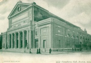 Postcard Antique View of Symphony Hall in Boston, MA.   K2