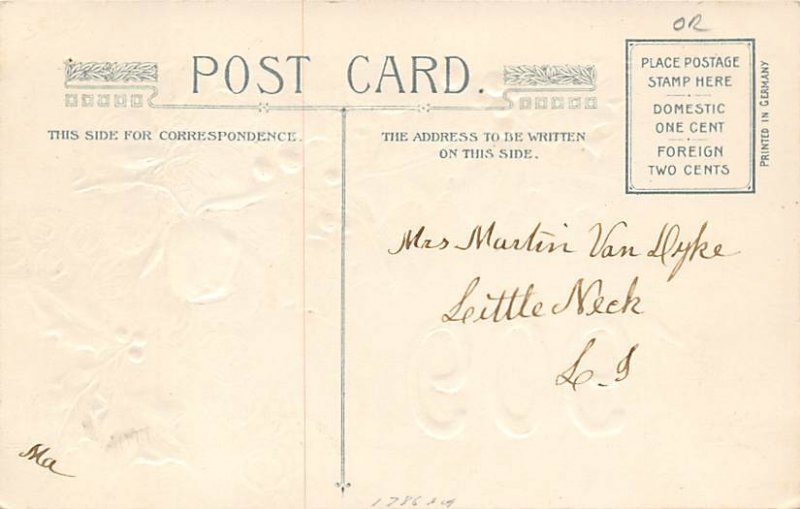 Happy New Year Year Date 1909 Postcard