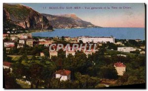 Modern Postcard Beaulieu Sur Mer Vue Generale and Dog Tete